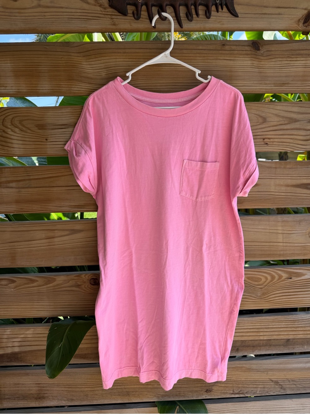 ' Pink Pocket dress Tee - Casual Short Sleeve Top